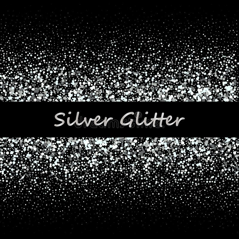 Silver glitter on a black background. - Vektorgrafik . eps 10