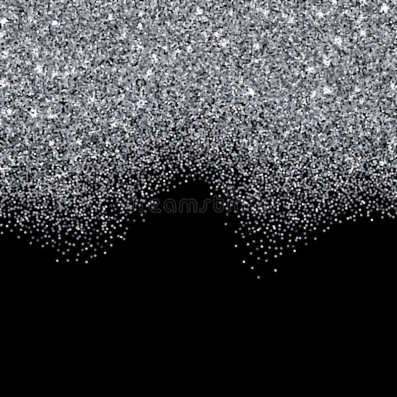 Silver glitter texture design element Royalty Free Vector