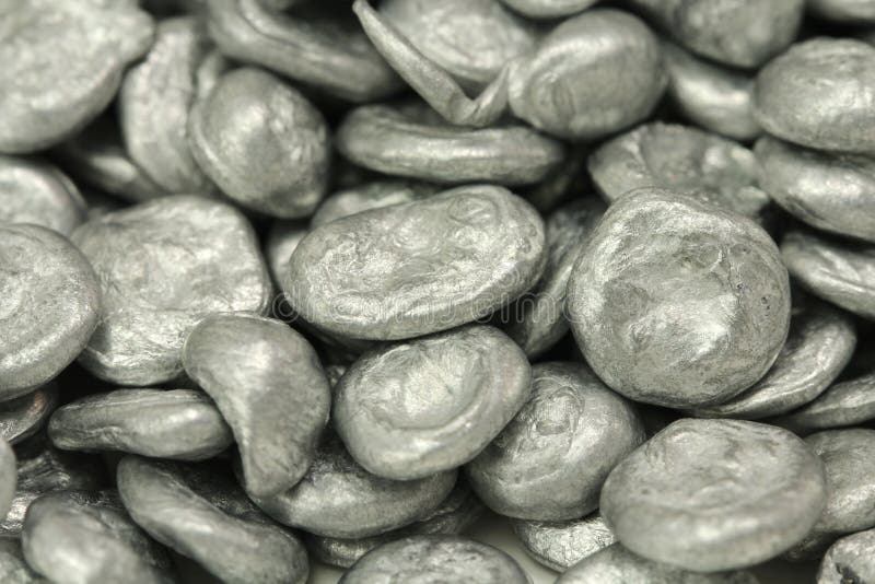 Silver Granules of Zinc Metal Stock Image Image of manufacturing