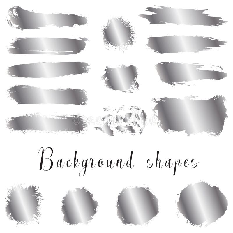 Silver brush stroke paint stock illustration. Illustration of