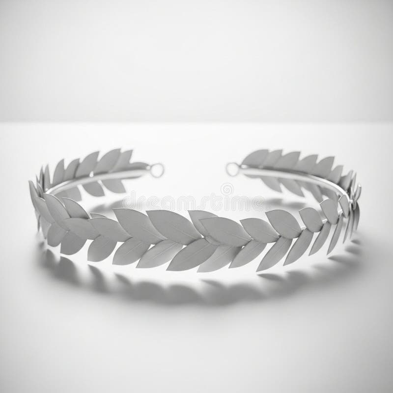 silver laurel wreath headpiece