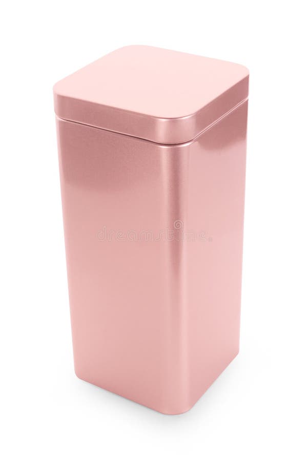 Silver Metal Box Isolated on White Background Stock Image Image of