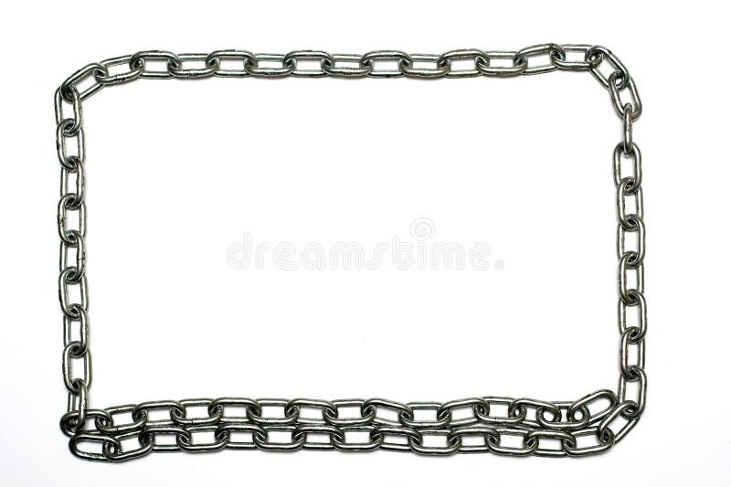 Silver metal chain border or frame