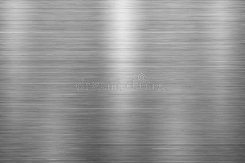 Silver Metal Texture of Brushed Stainless Steel Plate Stock Image