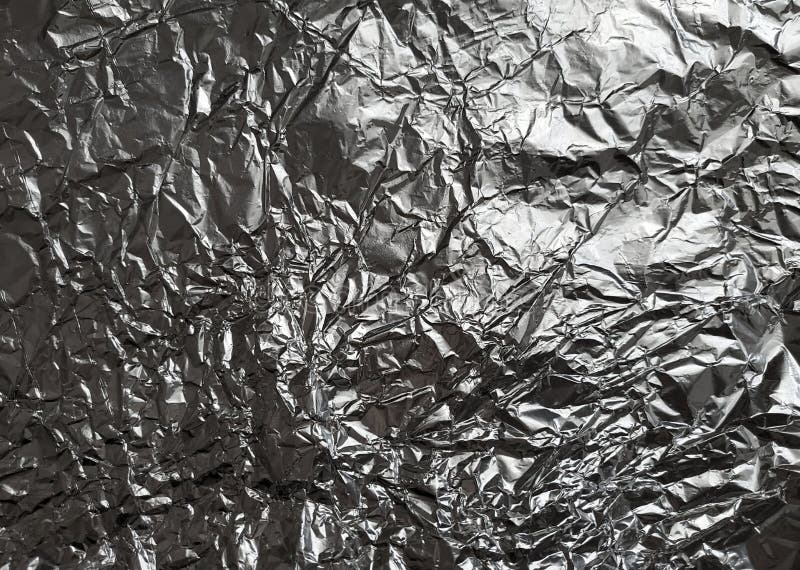 Silver Metallic Crumpled Foil Texture Background Stock Photo Image of