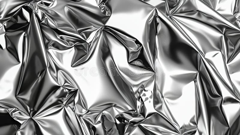 Silver metallic foil texture that looks perfect on wrapping paper or as an element of decorative design stock images
