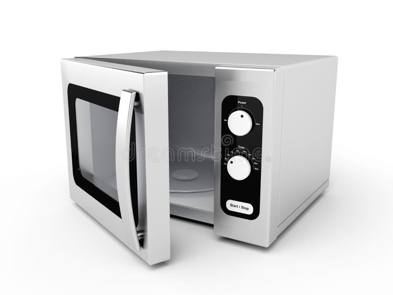 New White Compact Microwave Oven | 3D model