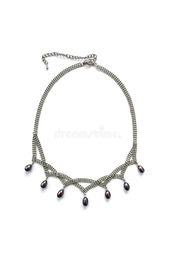 Silver necklace stock photo. Image of beauty, fashion 29436472