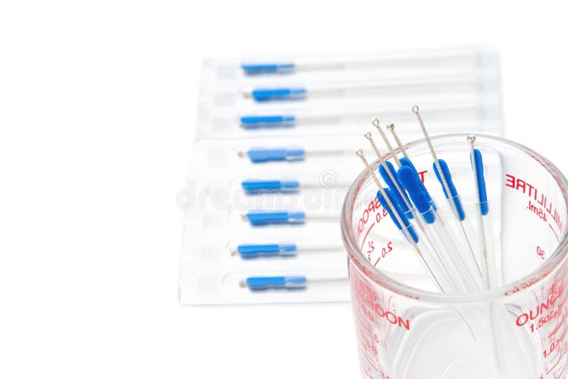 Silver needle acupuncture stock photo. Image of long 30140218