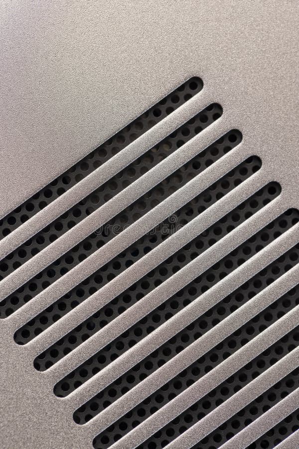 Silver Painted Metal Surface with Grille Stock Photo Image of brushed