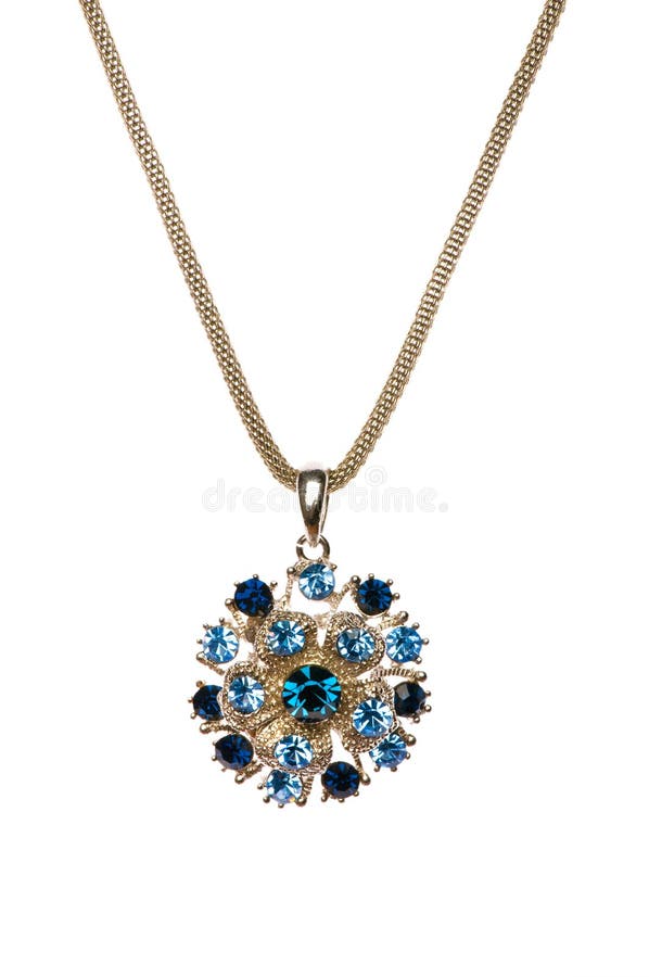 The Diamond Necklace and Sapphire Pendant Stock Photo Image of luxury