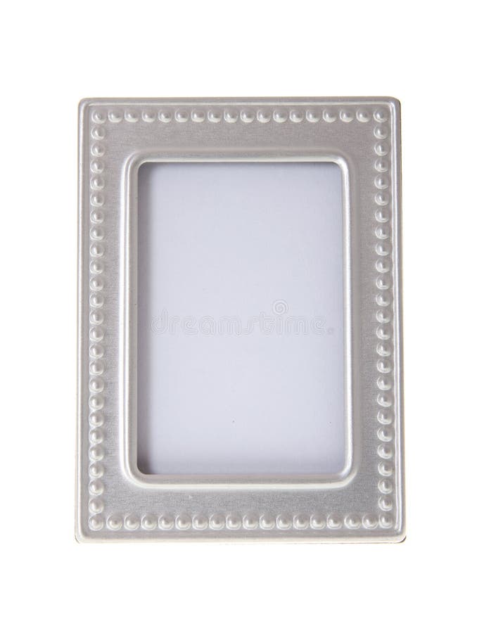 Silver picture frame stock image