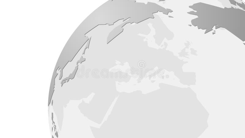 Silver planet earth abstract business motion background loop stock illustration
