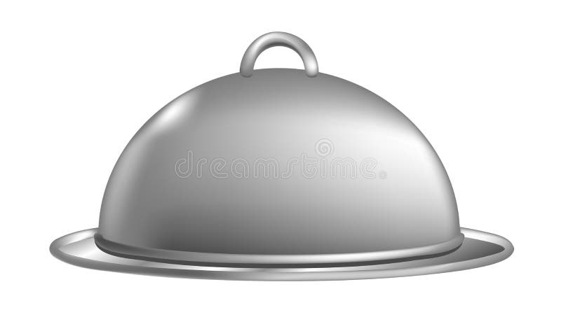 Silver Platter Illustration Stock Vector - Illustration of plate