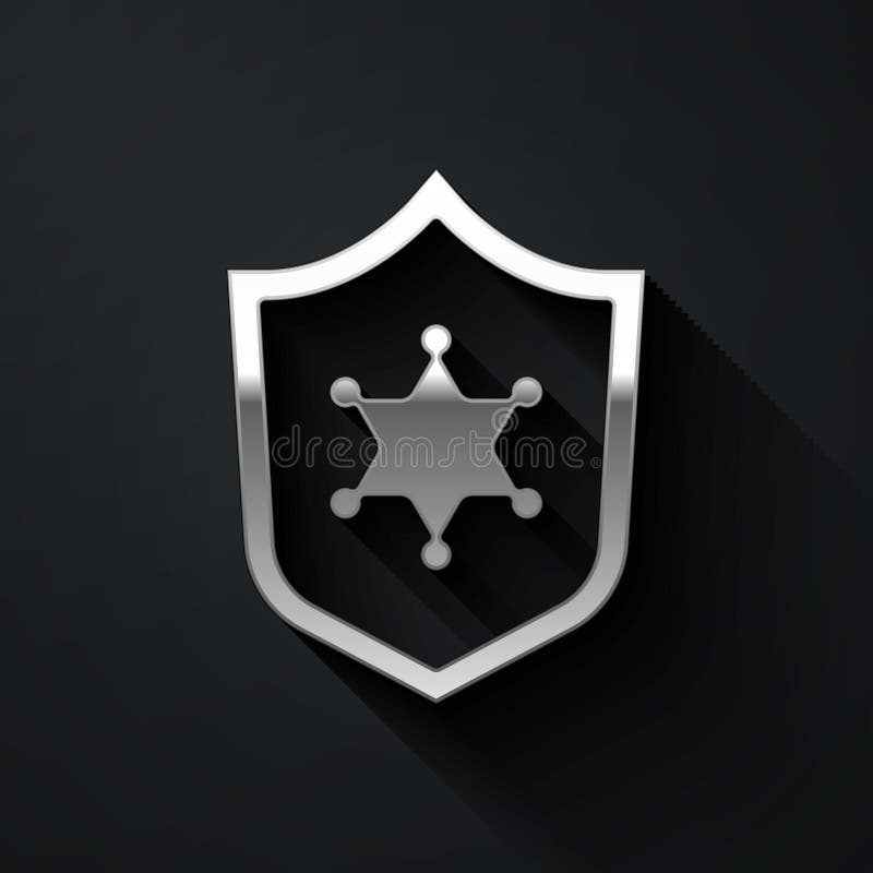 Download Silver Police Badge Mockup Floating In Air, Realistic ...