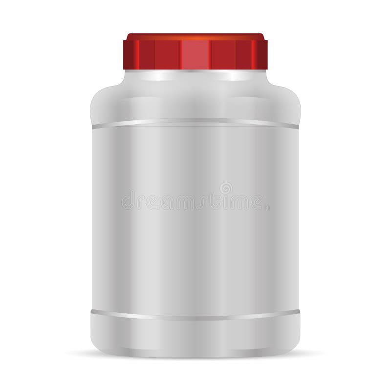 Empty Protein Powder Container Stock Image - Image of bottle, power:  52278869