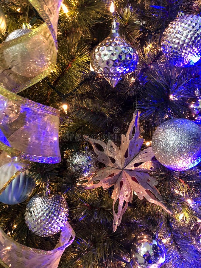 Silver and purple Christmas decorations. Stock Photo by ©MKucova 26459359