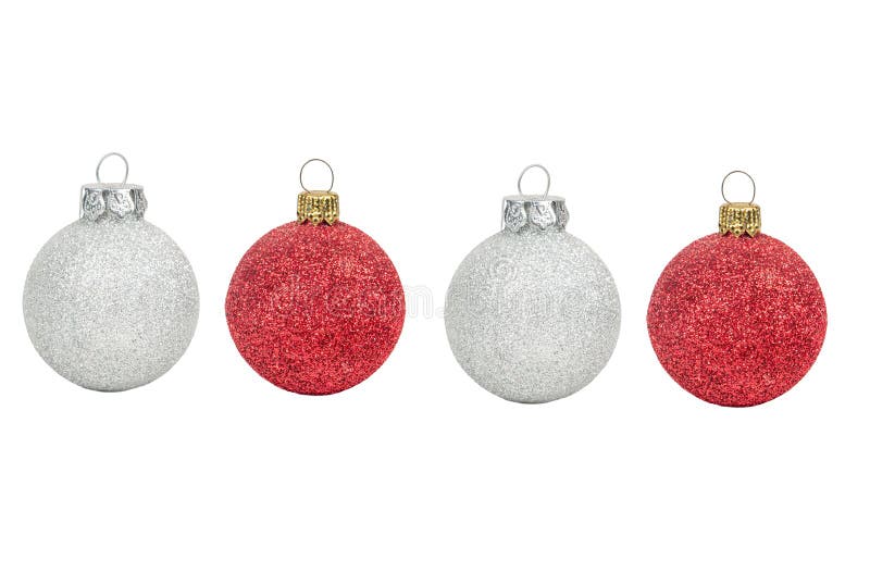 Silver and red Christmas ball stock photo Silver and red Christmas ball stock photo