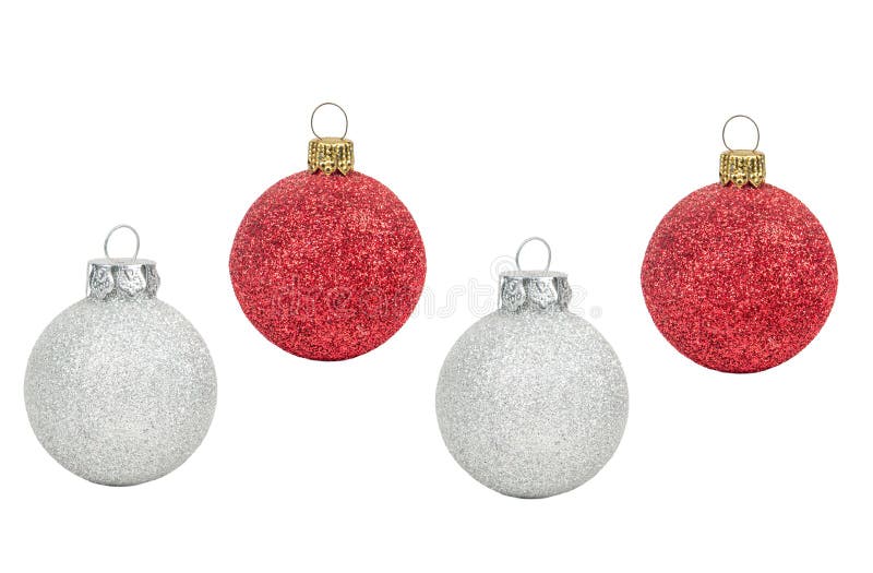 Silver and red Christmas ball stock photo Silver and red Christmas ball stock photo