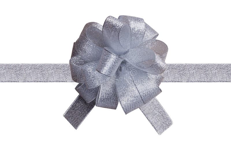 Silver ribbon for gift box