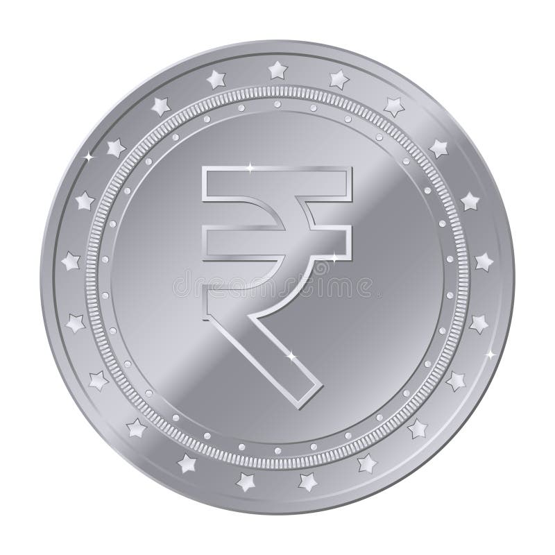 One Rupee Coin India Stock Illustrations – 52 One Rupee Coin India ...
