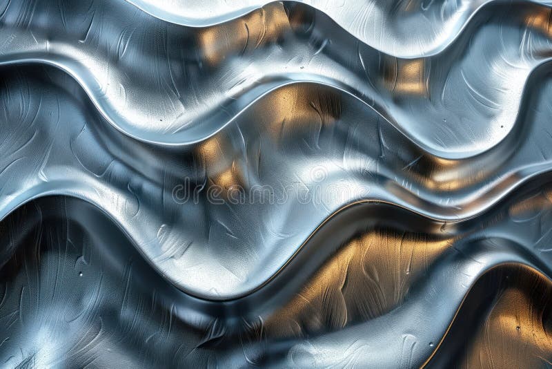 Silver Shimmer: Abstract Metallic Texture Background stock illustration
