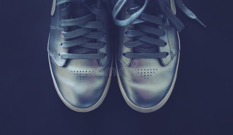 Silver shoes sneakers laces