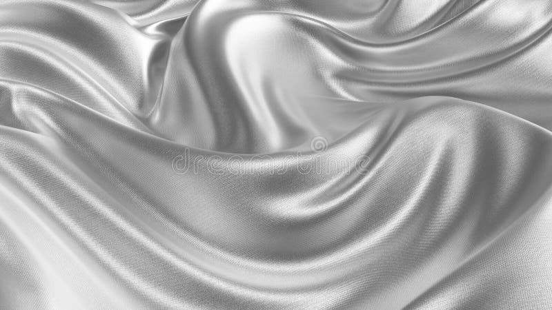 Shiny Elegant Silver Satin Silk Fabric Background Stock Illustrations ...