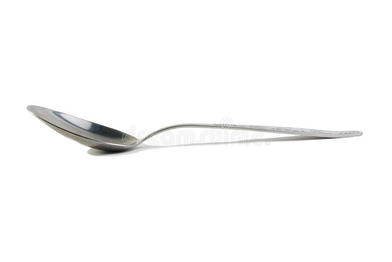 Silver spoon isolated on white background