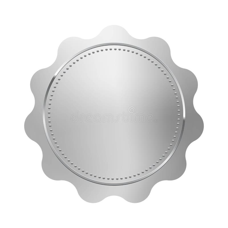 Silver Stamp Seal Collection Isolated on White Stock Vector Illustration of circle, icon 30812832