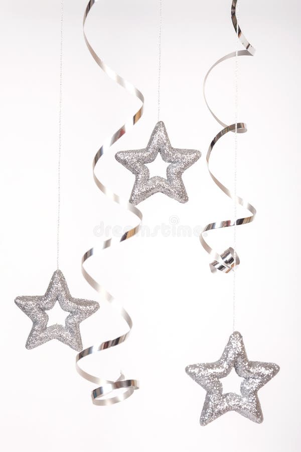 Silver stars stock image. Image of silver, decor, decoration 34705257