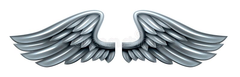 Golden Angel Wings Isolated Stock Illustration - Illustration of render,  winged: 143066937