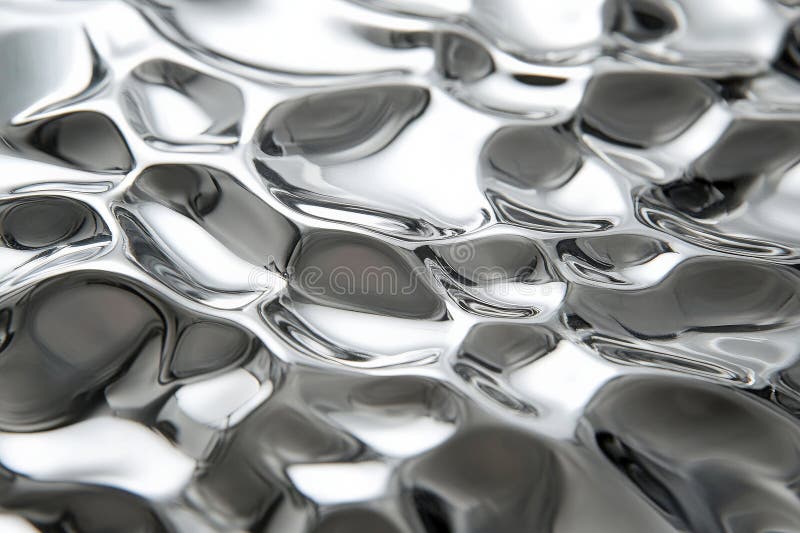 A silver textured surface with a dimpled pattern, creating a tactile, pebble-like texture across royalty free stock photo