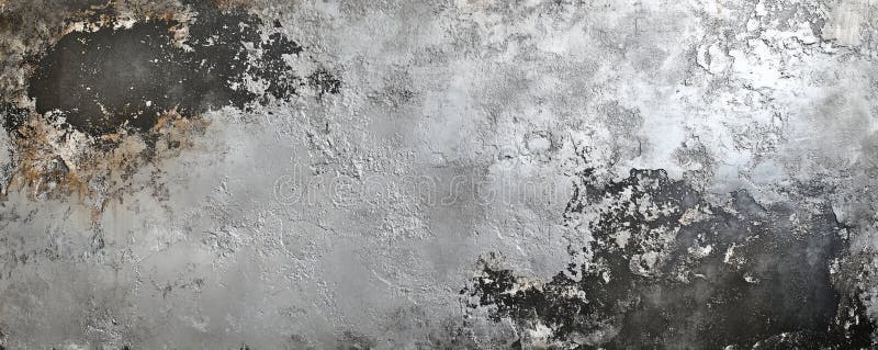 A silver textured surface with a heavily patinated finish, featuring deep, darkened areas that stock image