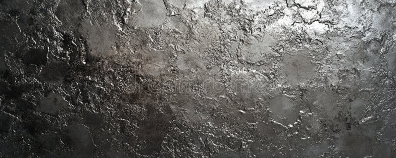A silver textured surface with a heavily patinated finish, featuring deep, darkened areas that royalty free stock photography