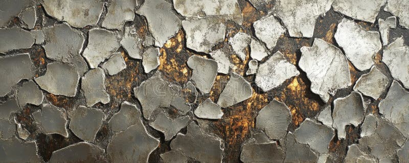 A silver textured surface with a heavily patinated finish, featuring deep, darkened areas that stock photography