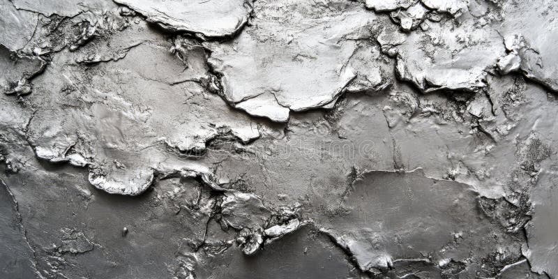 A silver textured surface with a rugged, cast-metal finish, showcasing rough, uneven areas that stock images