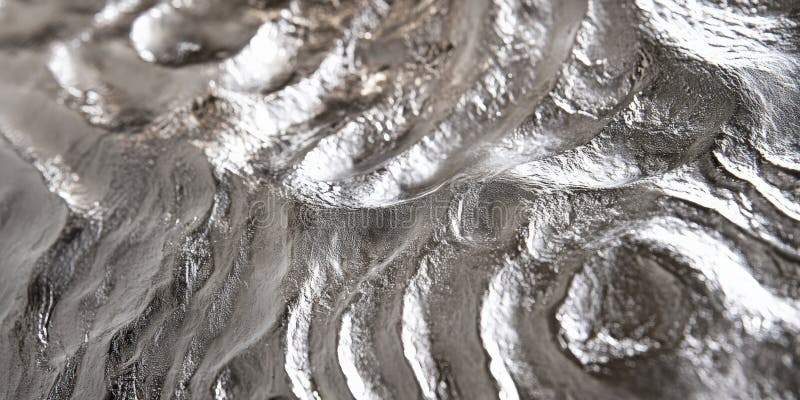 A silver textured surface with a subtle, organic pattern, reminiscent of natural formations stock photography