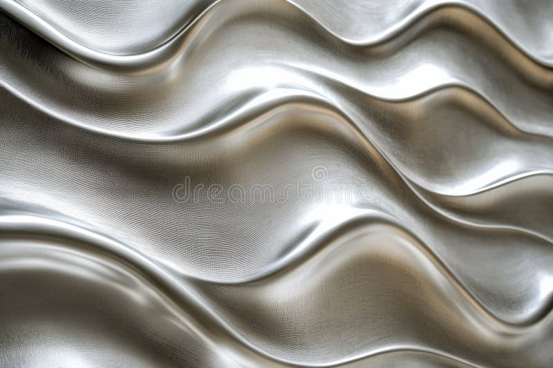 A silver textured surface with a subtle, wave-like pattern, creating the illusion of gentle royalty free stock images
