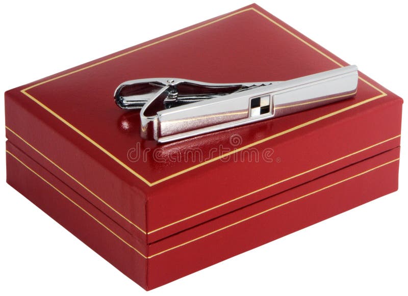 Silver tie-pin and box