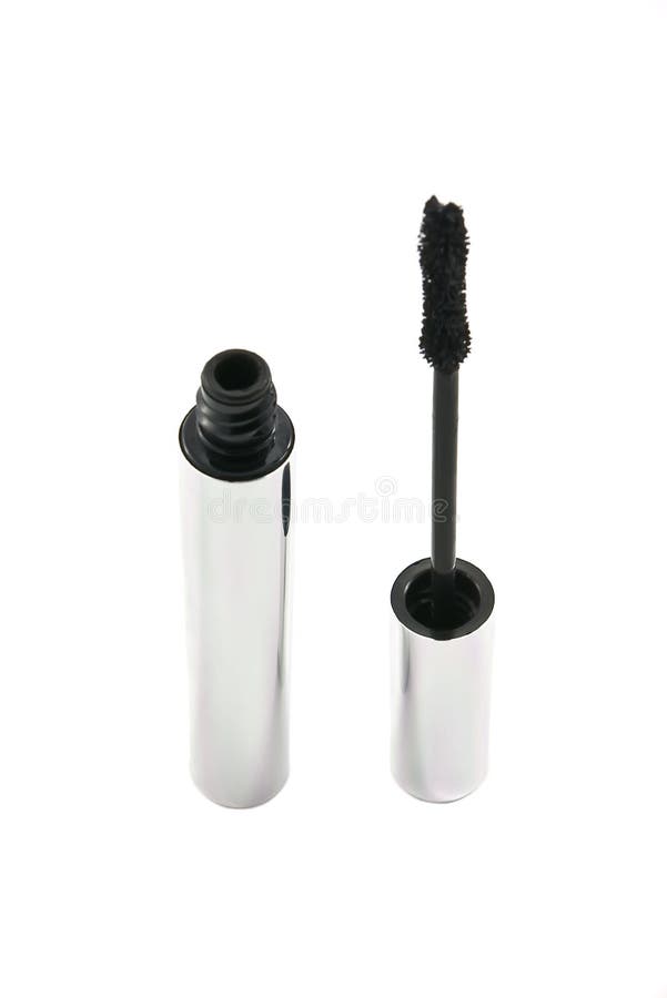 Silver Tube and Brash with Mascara Stock Image Image of tube, fashion