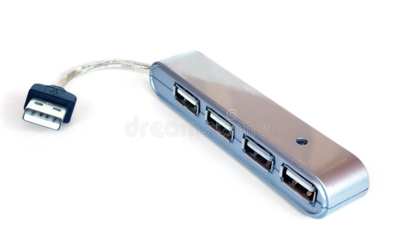 Silver USB hub