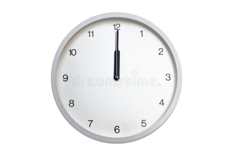 Silver wall clock stock image