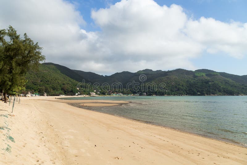 Silvermine Bay Beach on Lantau Island in Hong Kong