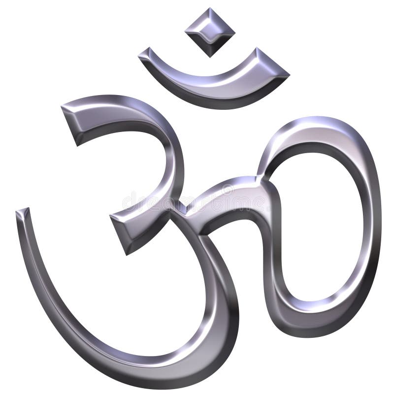 Silversymbol för hinduism 3d