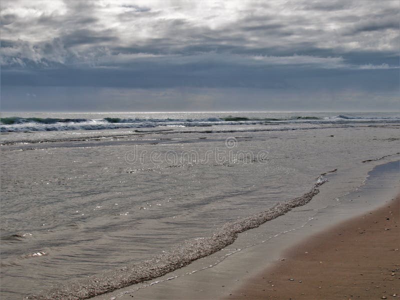 Silvervåg på udde Hatteras royaltyfri fotografi