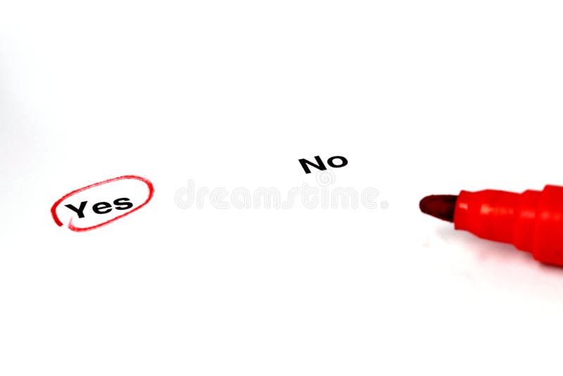 Sim ou não imagem de stock royalty free