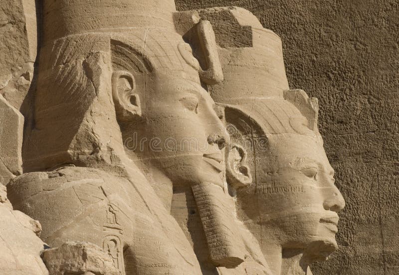 Statues in the temple of Abu Simbel. Statues in the temple of Abu Simbel.