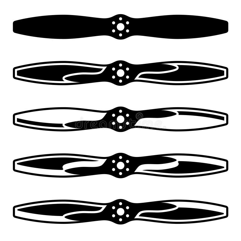 Simboli dell'elica di aeroplano illustrazione vettoriale Simboli dell'elica di aeroplano illustrazione vettoriale
