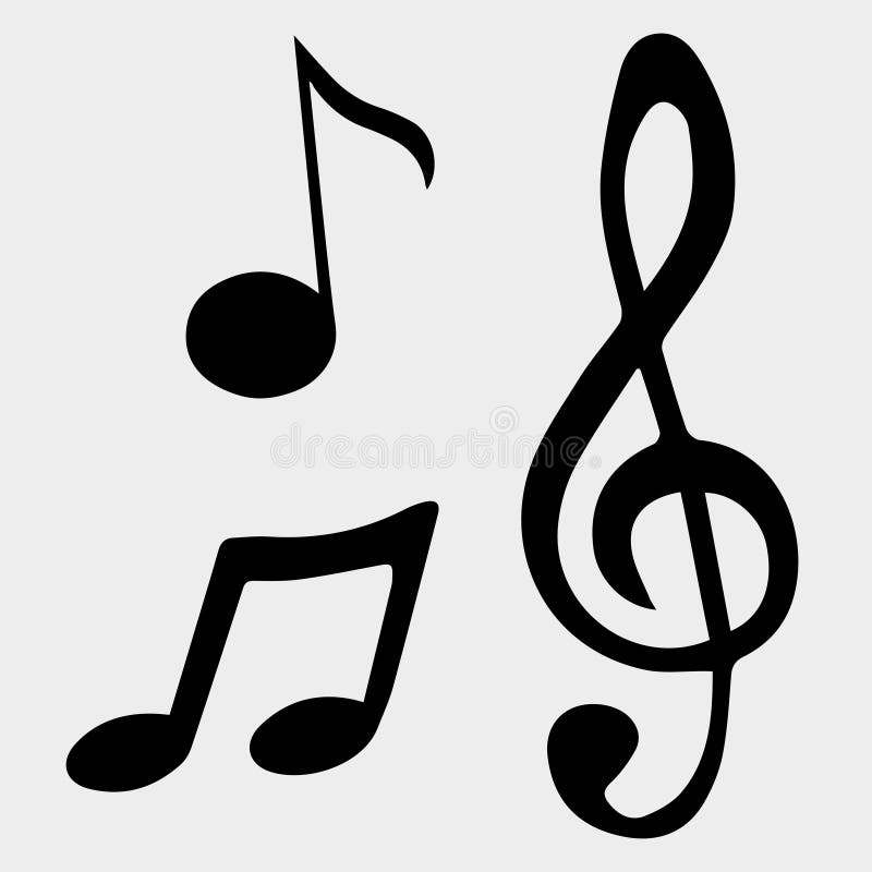 Simboli della nota di musica dell'illustrazione di vettore royalty illustrazione gratis